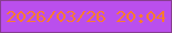 文字の大きさ：2、枠の色：873d8f、背景の色：ba4fed、文字の色：f77b30 無料ブログパーツのブログ時計