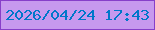 文字の大きさ：4、枠の色：873fc9、背景の色：c799ee、文字の色：0077ca 無料ブログパーツのブログ時計