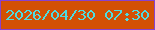 文字の大きさ：1、枠の色：8742cf、背景の色：d35005、文字の色：4edce1 無料ブログパーツのブログ時計