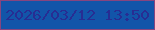 文字の大きさ：1、枠の色：87457f、背景の色：1255a9、文字の色：272d93 無料ブログパーツのブログ時計