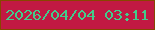 文字の大きさ：2、枠の色：874600、背景の色：c11943、文字の色：42cd8c 無料ブログパーツのブログ時計