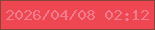 文字の大きさ：5、枠の色：87463d、背景の色：ef4751、文字の色：ef7c8d 無料ブログパーツのブログ時計