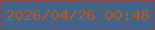 文字の大きさ：5、枠の色：87494b、背景の色：446385、文字の色：ad5b2c 無料ブログパーツのブログ時計