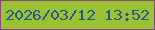 文字の大きさ：1、枠の色：874984、背景の色：9ac232、文字の色：245991 無料ブログパーツのブログ時計