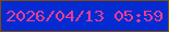 文字の大きさ：3、枠の色：874a02、背景の色：042bd1、文字の色：e93d94 無料ブログパーツのブログ時計