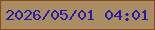 文字の大きさ：5、枠の色：874a1d、背景の色：ab8d64、文字の色：251ca7 無料ブログパーツのブログ時計