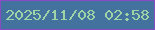 文字の大きさ：4、枠の色：874bc3、背景の色：43729e、文字の色：9dd3a7 無料ブログパーツのブログ時計
