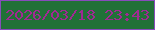文字の大きさ：4、枠の色：874cbb、背景の色：217137、文字の色：a12993 無料ブログパーツのブログ時計