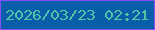 文字の大きさ：1、枠の色：874df7、背景の色：0a5da9、文字の色：4fc4a7 無料ブログパーツのブログ時計