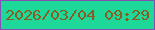 文字の大きさ：5、枠の色：874fb4、背景の色：1dd899、文字の色：865d23 無料ブログパーツのブログ時計