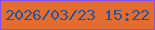 文字の大きさ：3、枠の色：8750e5、背景の色：e36d2f、文字の色：29529a 無料ブログパーツのブログ時計