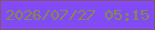 文字の大きさ：2、枠の色：87526e、背景の色：814bf5、文字の色：858b50 無料ブログパーツのブログ時計