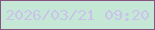 文字の大きさ：3、枠の色：875382、背景の色：c4e7d6、文字の色：c9c3eb 無料ブログパーツのブログ時計