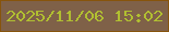 文字の大きさ：5、枠の色：87540c、背景の色：7f6148、文字の色：b1bf31 無料ブログパーツのブログ時計