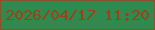 文字の大きさ：3、枠の色：87542a、背景の色：328950、文字の色：944417 無料ブログパーツのブログ時計