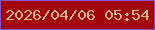 文字の大きさ：1、枠の色：8756c0、背景の色：a3050d、文字の色：d9b785 無料ブログパーツのブログ時計