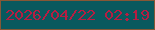 文字の大きさ：1、枠の色：875735、背景の色：09595e、文字の色：b61d42 無料ブログパーツのブログ時計