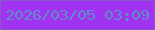 文字の大きさ：1、枠の色：8757c9、背景の色：a132f2、文字の色：5c8fc5 無料ブログパーツのブログ時計
