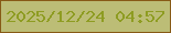 文字の大きさ：5、枠の色：875a16、背景の色：bcbd76、文字の色：8e9c22 無料ブログパーツのブログ時計
