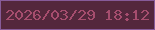 文字の大きさ：5、枠の色：875b99、背景の色：54273c、文字の色：a64d6e 無料ブログパーツのブログ時計