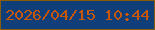 文字の大きさ：5、枠の色：875c0a、背景の色：103e79、文字の色：c65608 無料ブログパーツのブログ時計