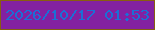 文字の大きさ：1、枠の色：875e10、背景の色：8321a1、文字の色：1a70d6 無料ブログパーツのブログ時計