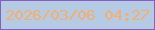 文字の大きさ：3、枠の色：875fc3、背景の色：b5cbe3、文字の色：f7ae6a 無料ブログパーツのブログ時計
