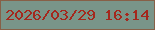 文字の大きさ：4、枠の色：876047、背景の色：799589、文字の色：a4281e 無料ブログパーツのブログ時計