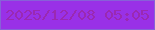 文字の大きさ：5、枠の色：8761d8、背景の色：9931e7、文字の色：9a29b2 無料ブログパーツのブログ時計
