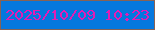 文字の大きさ：2、枠の色：876255、背景の色：0578de、文字の色：e31cb5 無料ブログパーツのブログ時計