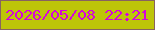 文字の大きさ：1、枠の色：876360、背景の色：bdc509、文字の色：d505db 無料ブログパーツのブログ時計