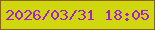 文字の大きさ：3、枠の色：876411、背景の色：d0d70e、文字の色：a71ed3 無料ブログパーツのブログ時計