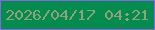 文字の大きさ：4、枠の色：8764e9、背景の色：048b4e、文字の色：91a17c 無料ブログパーツのブログ時計
