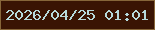 文字の大きさ：4、枠の色：876639、背景の色：3a1403、文字の色：b6dadc 無料ブログパーツのブログ時計