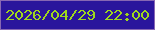 文字の大きさ：3、枠の色：8767b3、背景の色：2a159c、文字の色：9fd71d 無料ブログパーツのブログ時計