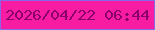 文字の大きさ：1、枠の色：8767e8、背景の色：f81ca2、文字の色：8b006c 無料ブログパーツのブログ時計
