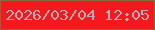 文字の大きさ：5、枠の色：87693d、背景の色：f4191d、文字の色：b8a9b5 無料ブログパーツのブログ時計