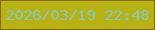 文字の大きさ：3、枠の色：876b11、背景の色：b9b216、文字の色：89c6b3 無料ブログパーツのブログ時計