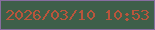 文字の大きさ：5、枠の色：876da0、背景の色：3e5f49、文字の色：b9553c 無料ブログパーツのブログ時計