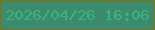 文字の大きさ：2、枠の色：876e10、背景の色：3b8c6c、文字の色：3ab281 無料ブログパーツのブログ時計