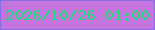 文字の大きさ：2、枠の色：876ee5、背景の色：c475dd、文字の色：1add74 無料ブログパーツのブログ時計