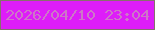文字の大きさ：4、枠の色：87706d、背景の色：dd1df8、文字の色：cd77c7 無料ブログパーツのブログ時計