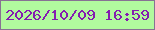 文字の大きさ：3、枠の色：877293、背景の色：b1fa9e、文字の色：841db0 無料ブログパーツのブログ時計