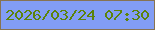 文字の大きさ：4、枠の色：877352、背景の色：829df5、文字の色：5c830a 無料ブログパーツのブログ時計