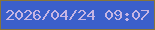 文字の大きさ：1、枠の色：877539、背景の色：3b5fca、文字の色：c6b5e4 無料ブログパーツのブログ時計