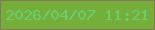 文字の大きさ：5、枠の色：87775e、背景の色：75af39、文字の色：6ace70 無料ブログパーツのブログ時計