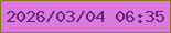文字の大きさ：3、枠の色：877817、背景の色：dc7ad9、文字の色：612582 無料ブログパーツのブログ時計