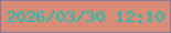 文字の大きさ：5、枠の色：87799b、背景の色：d98b76、文字の色：0cc5ba 無料ブログパーツのブログ時計