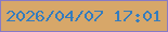 文字の大きさ：2、枠の色：877ac6、背景の色：d7a769、文字の色：347cbe 無料ブログパーツのブログ時計