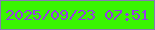 文字の大きさ：3、枠の色：877bb3、背景の色：3af502、文字の色：963be5 無料ブログパーツのブログ時計